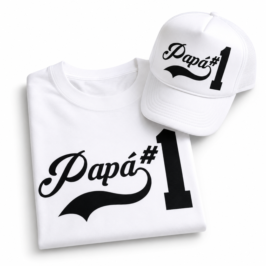Combo personalizado “Papá #1”: playera y gorra